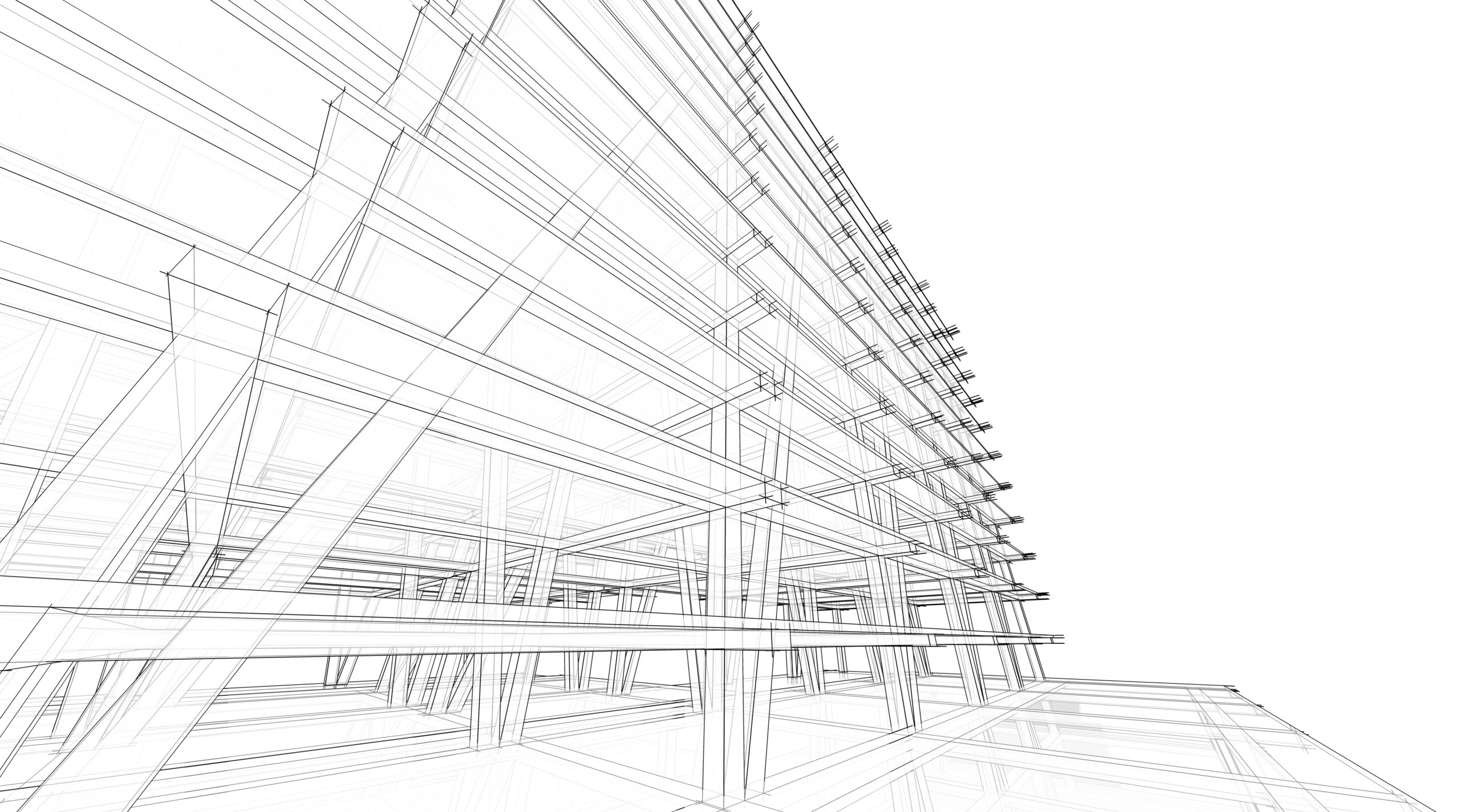 Progetto dettagliato di una struttura in travi di acciaio: l'eleganza della progettazione si unisce alla forza dell'acciaio per creare soluzioni architettoniche sofisticate e robuste.